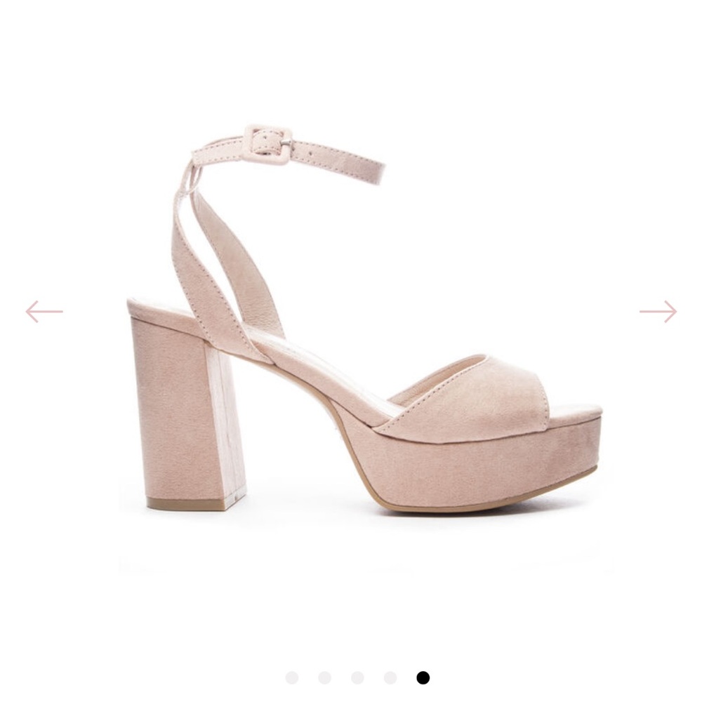 Nude platform heels, never been used. Size US 5.5 / EU 36